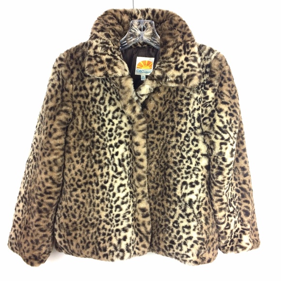California Leopard Faux Fur Coat 